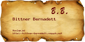 Bittner Bernadett névjegykártya